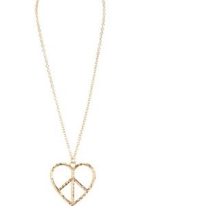 Peace heart necklace